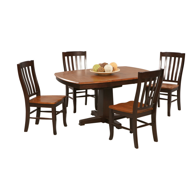 Calvert Extendable Butterfly Leaf Solid Wood Rubberwood Dining Table